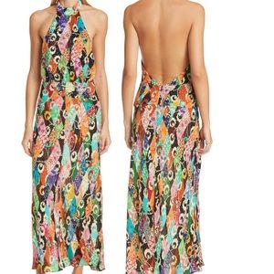 NWT Rixo London Kendra Hi Neck Patchwork Dress